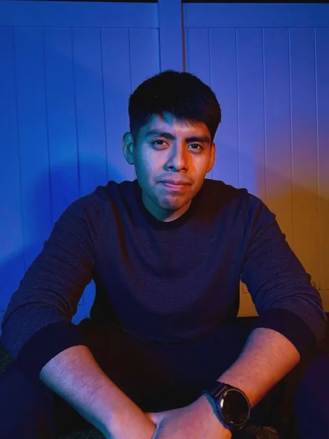 MAVOS, Mexican-American electronic music artist and producer, studio portrait
